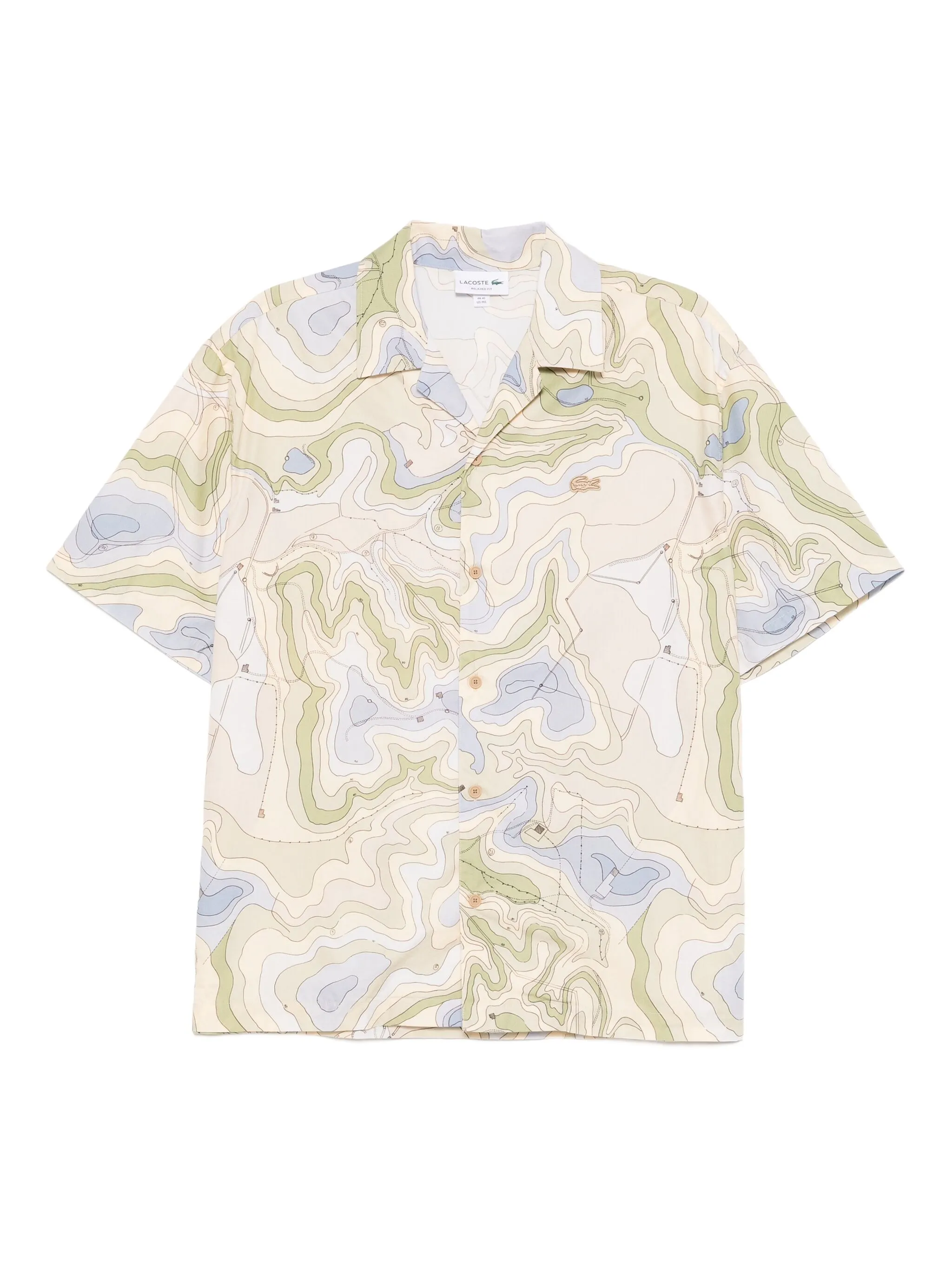 Рубашка с вышитым логотипом Lacoste, кремовый
Рубашка с вышитым логотипом Lacoste, кремовый