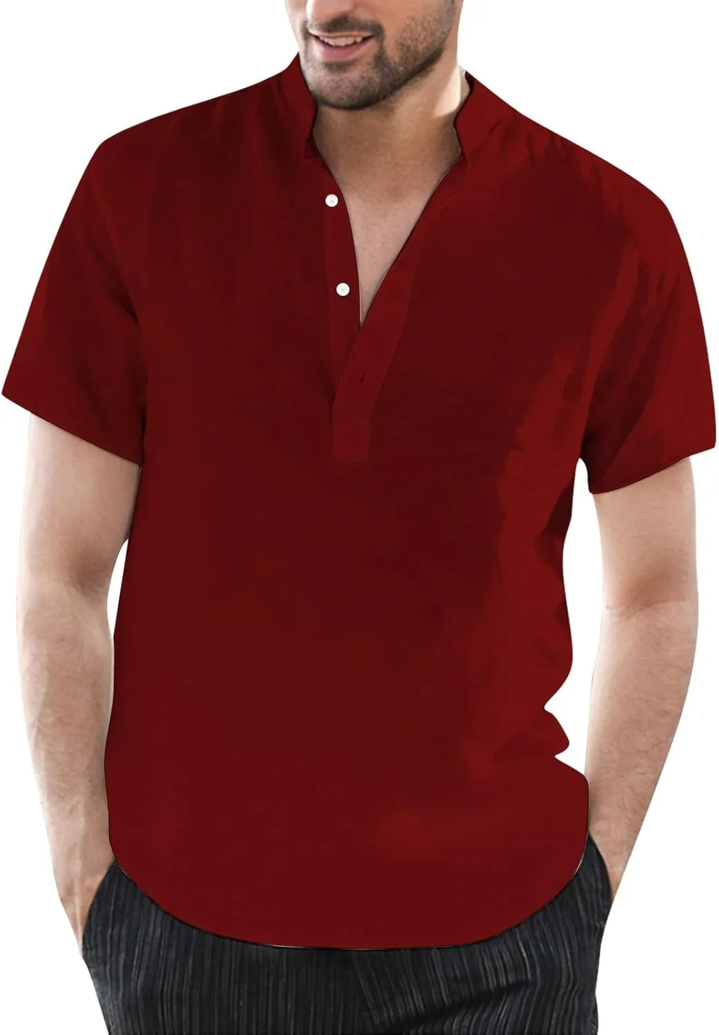 Мужская легкая хлопковая льняная футболка с коротким рукавом Henley ESKNAS
Мужская легкая хлопковая льняная футболка с коротким рукавом Henley ESKNAS