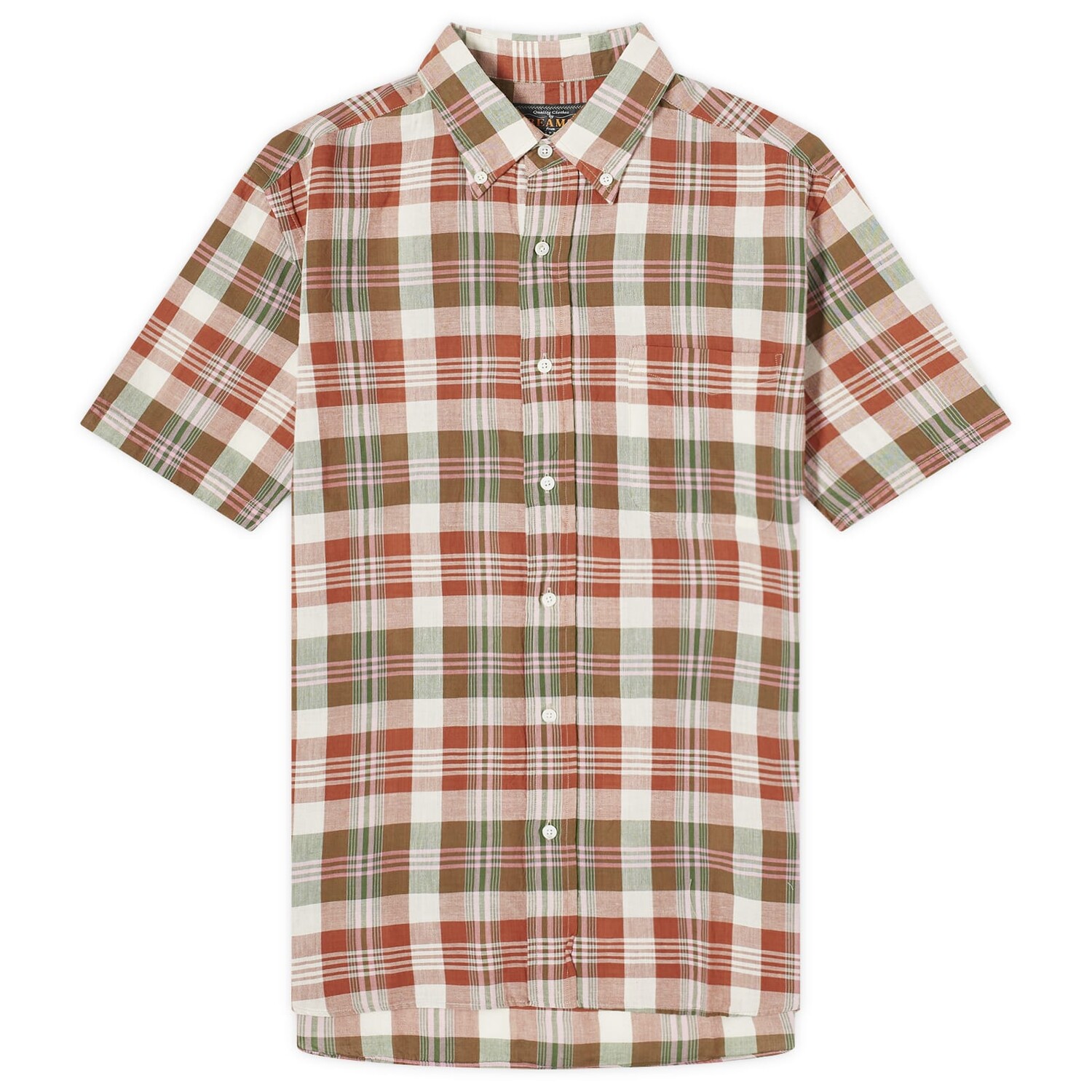 Рубашка с коротким рукавом Beams Plus Button Down Short Sleeve Madras Shirt, коричневый
Рубашка с коротким рукавом Beams Plus Button Down Short Sleeve Madras Shirt, коричневый