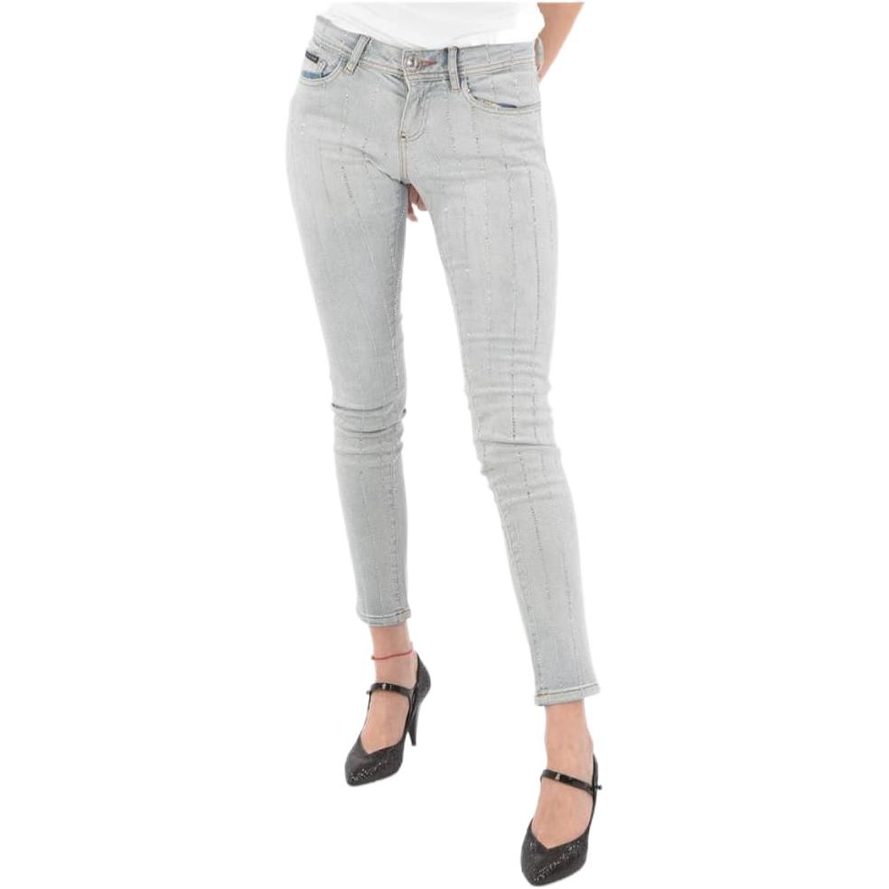 Philipp Plein Женские джинсы серого цвета, умеренно зауженного кроя
Philipp Plein Женские джинсы серого цвета, умеренно зауженного кроя