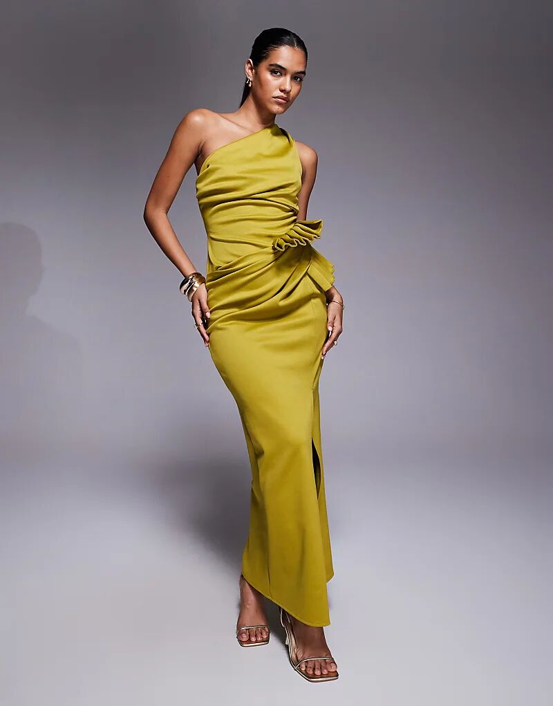 Мини-платье на одно плечо со складками ASOS DESIGN зеленого цвета из ткани в стиле «скуба»
Мини-платье на одно плечо со складками ASOS DESIGN зеленого цвета из ткани в стиле «скуба»