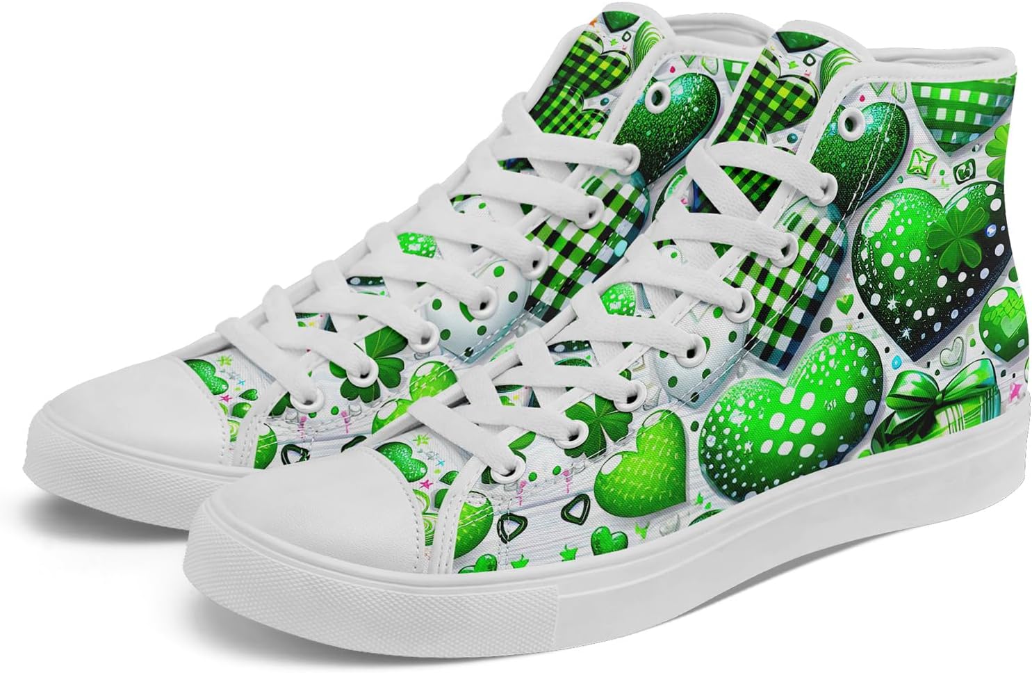 Высокие кеды из зеленого холщового материала AWSOLE для женщин и мужчин, кроссовки для ирландского фестиваля, удачные праздничные подарочные спортивные повседневные туфли
Высокие кеды из зеленого холщового материала AWSOLE для женщин и мужчин, кроссовки для ирландского фестиваля, удачные праздничные подарочные спортивные повседневные туфли