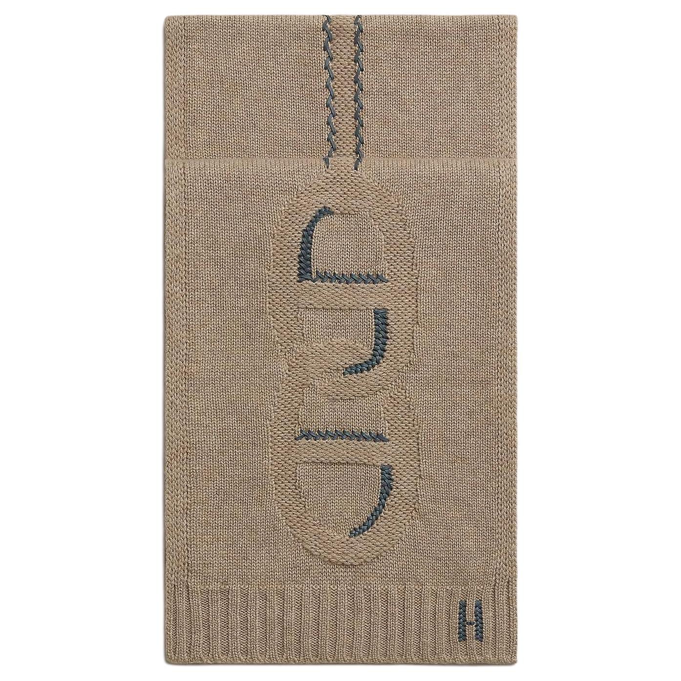 Кашемировый вязаный шарф HERMES мужской кунжутного цвета
Кашемировый вязаный шарф HERMES мужской кунжутного цвета