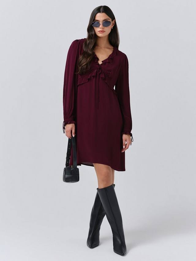 Платье мини Billie Frill Ghost, Aubergine
Платье мини Billie Frill Ghost, Aubergine