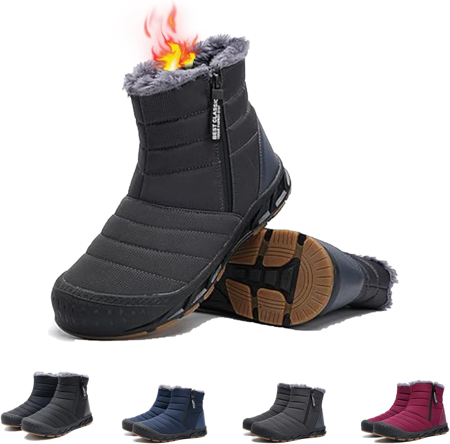 Мужские зимние ботинки Snow, водоотталкивающие, с противоскользящей подошвой, утепленные мехом, теплые, с застежкой-молнией, на шнуровке, для улицы Generic, серый
Мужские зимние ботинки Snow, водоотталкивающие, с противоскользящей подошвой, утепленные мехом, теплые, с застежкой-молнией, на шнуровке, для улицы Generic, серый