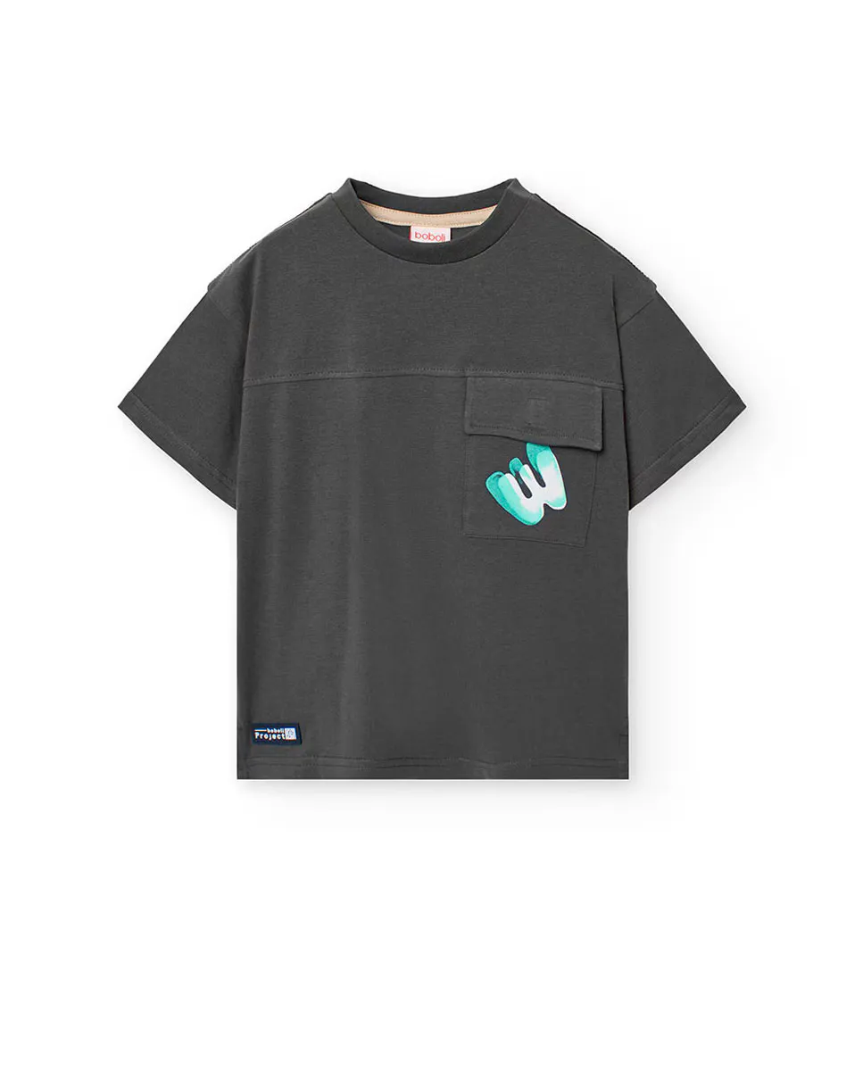 Футболка с короткими рукавами и нагрудным карманом для мальчиков Boboli, темно-серый
Футболка с короткими рукавами и нагрудным карманом для мальчиков Boboli, темно-серый