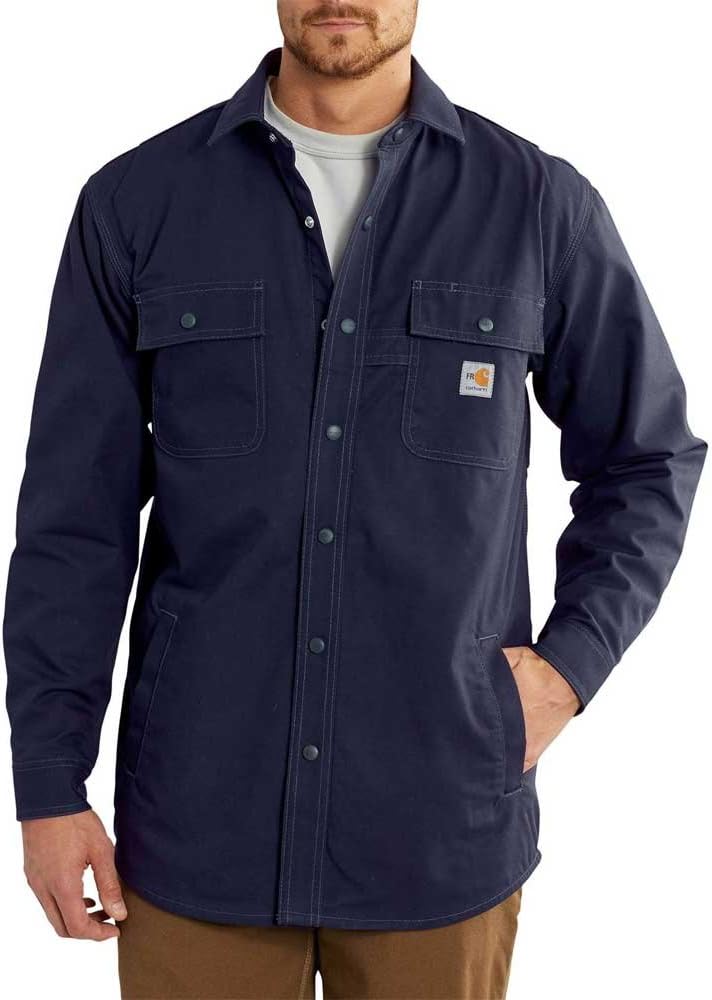 Carhartt мужская рубашка Big & Tall Flame Resistant Full Swing Quick Duck, Dark Navy
Carhartt мужская рубашка Big & Tall Flame Resistant Full Swing Quick Duck, Dark Navy