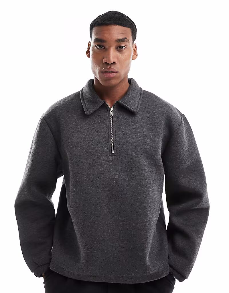 Толстовка свободного кроя ASOS DESIGN с застежкой-молнией на четверть оборота в угольно-меланжевом цвете
Толстовка свободного кроя ASOS DESIGN с застежкой-молнией на четверть оборота в угольно-меланжевом цвете