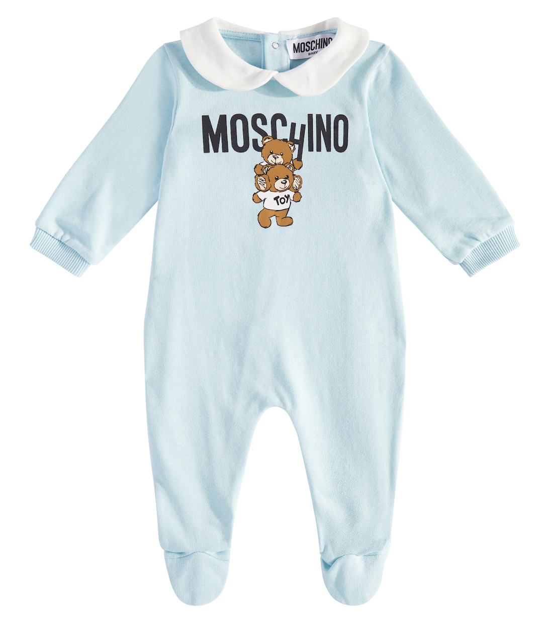 Хлопковый комбинезончик с плюшевым мишкой Moschino Kids, Baby Sky Blue
Хлопковый комбинезончик с плюшевым мишкой Moschino Kids, Baby Sky Blue