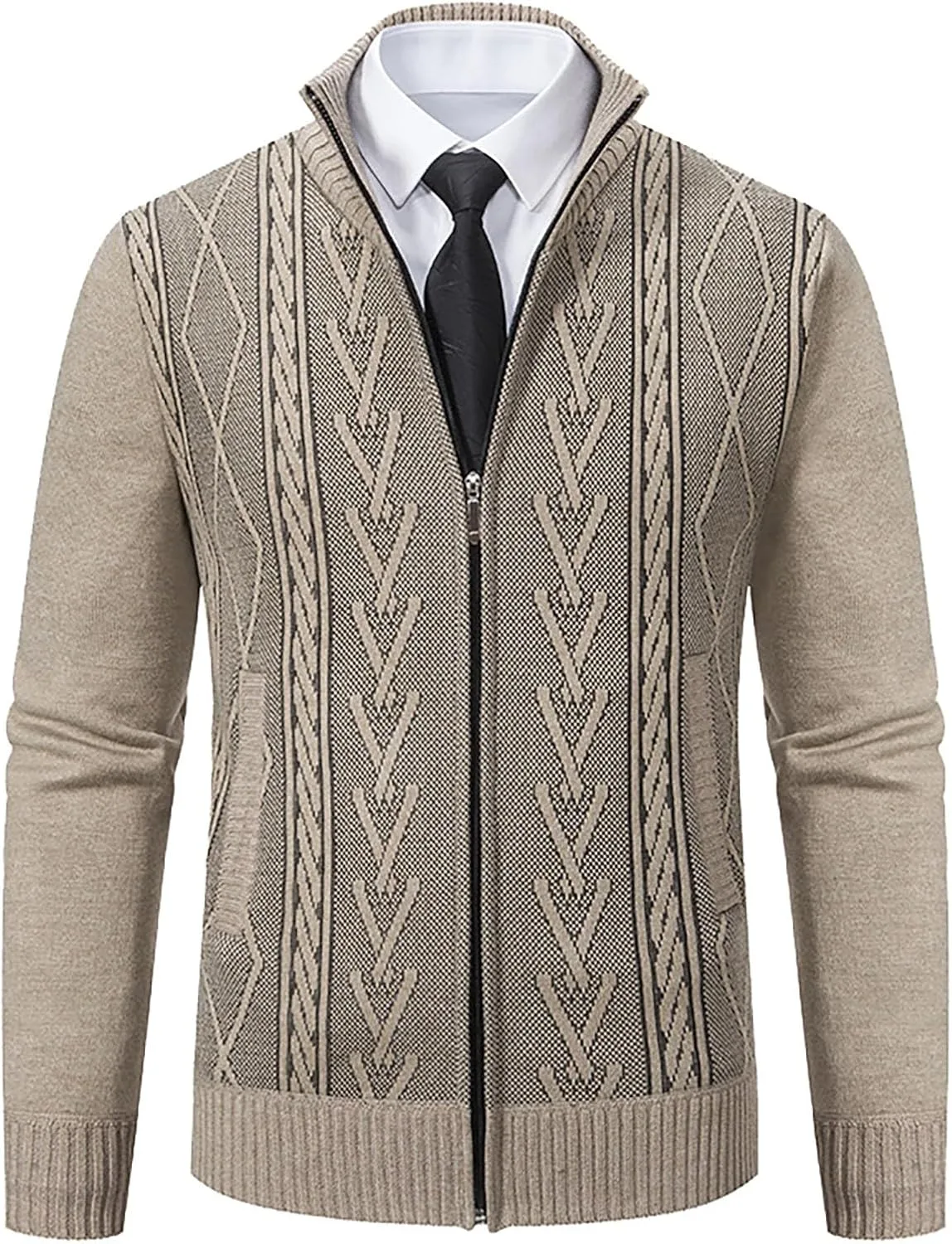 Кардиган Dgoopd для мужчин с молнией и воротником стойкой
Кардиган Dgoopd для мужчин с молнией и воротником стойкой