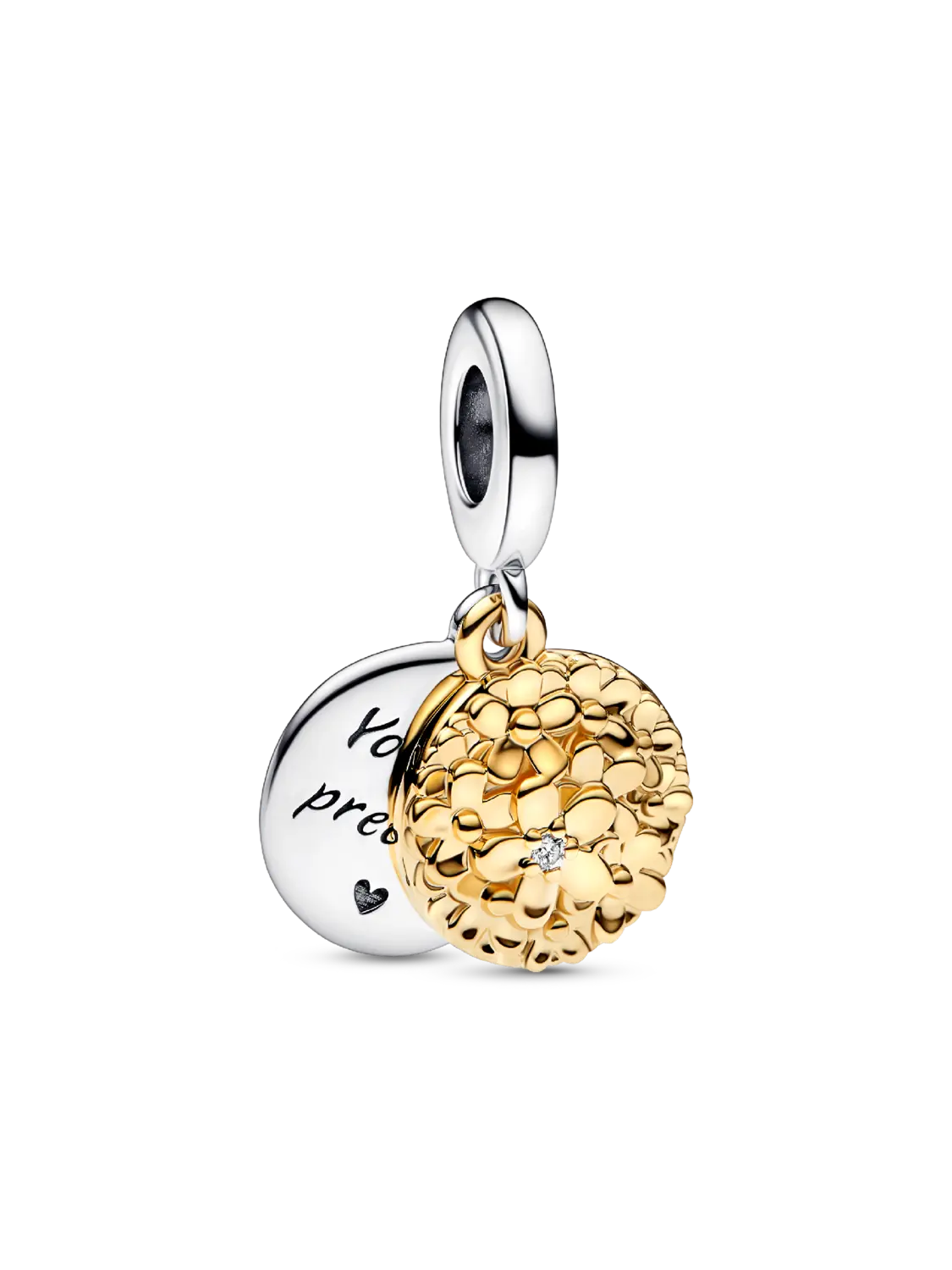 Мой двухцветный шарм-подвеска Ромашка от Pandora Pandora, 0,009 карата tw, стерлинговое серебро, покрытие золотом 14 карат
Мой двухцветный шарм-подвеска Ромашка от Pandora Pandora, 0,009 карата tw, стерлинговое серебро, покрытие золотом 14 карат