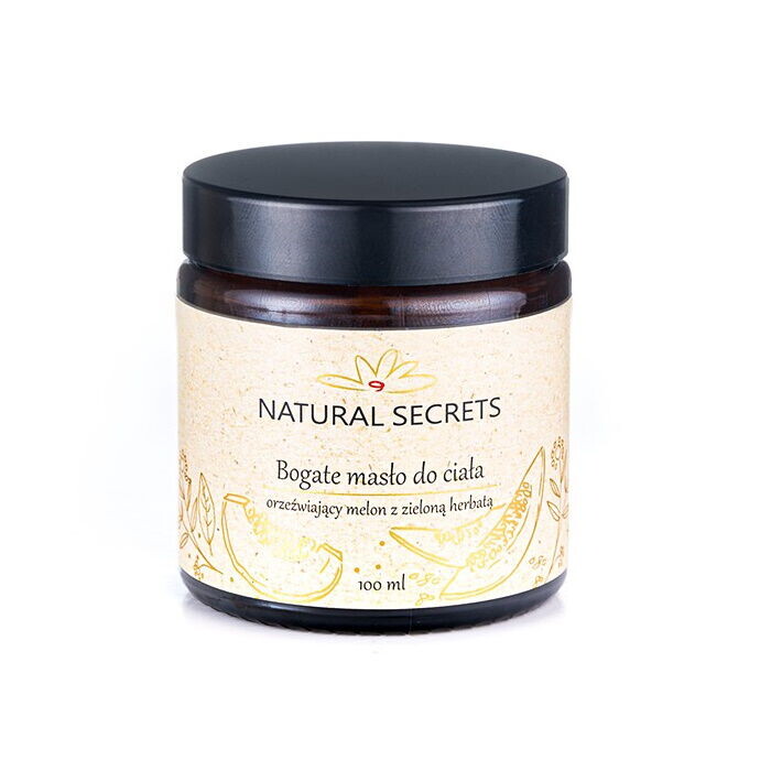 Освежающее масло для тела дыня с зеленым чаем Natural Secrets, 100 гр 
Освежающее масло для тела дыня с зеленым чаем Natural Secrets, 100 гр
