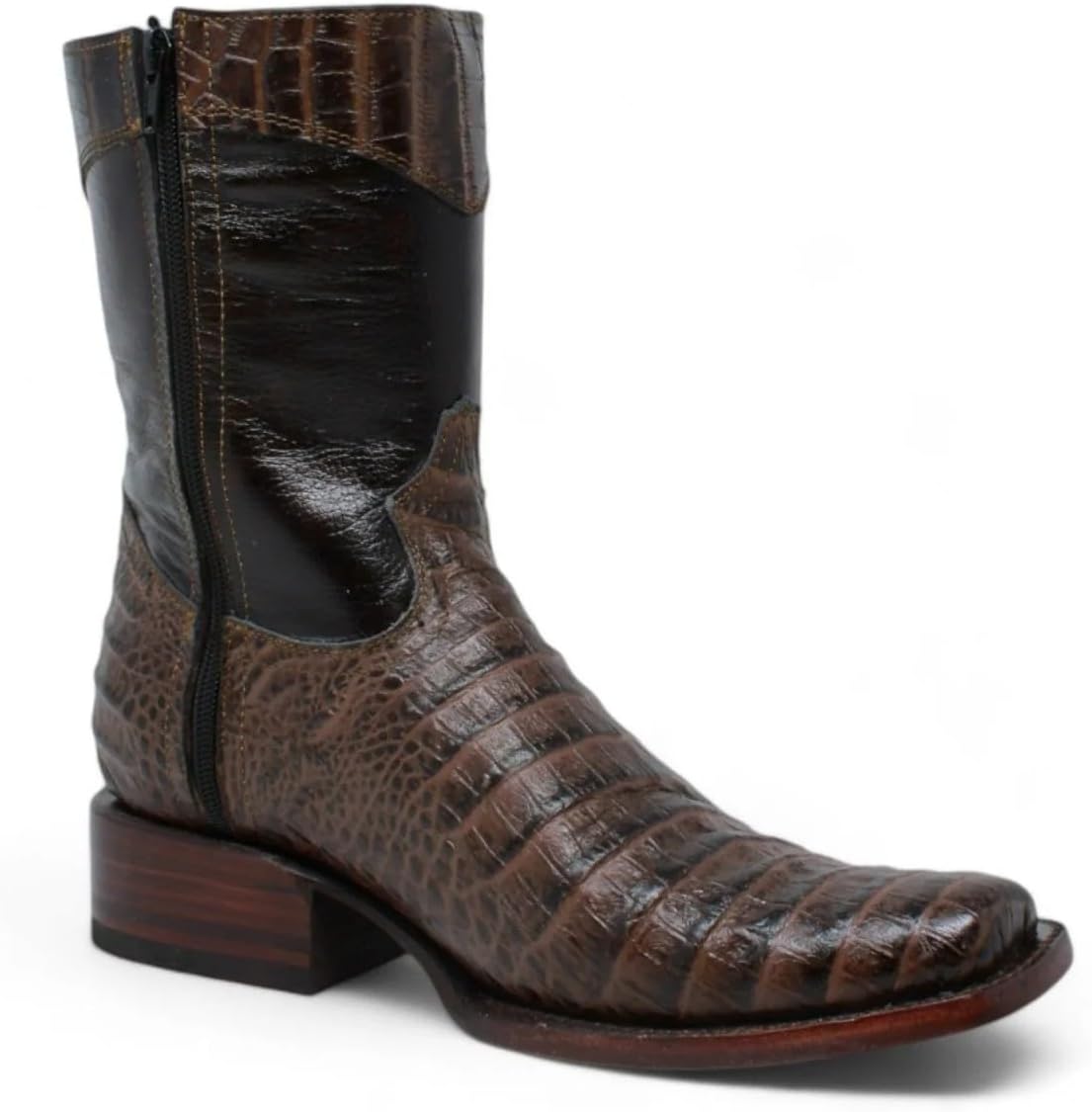 Мужские короткие ковбойские сапоги из натуральной кожи с экзотическим рисунком брюха аллигатора каймана, средней голени, с боковой молнией, квадратный носок, Дубай - выцветший коричневый Generic
Мужские короткие ковбойские сапоги из натуральной кожи с экзотическим рисунком брюха аллигатора каймана, средней голени, с боковой молнией, квадратный носок, Дубай - выцветший коричневый Generic