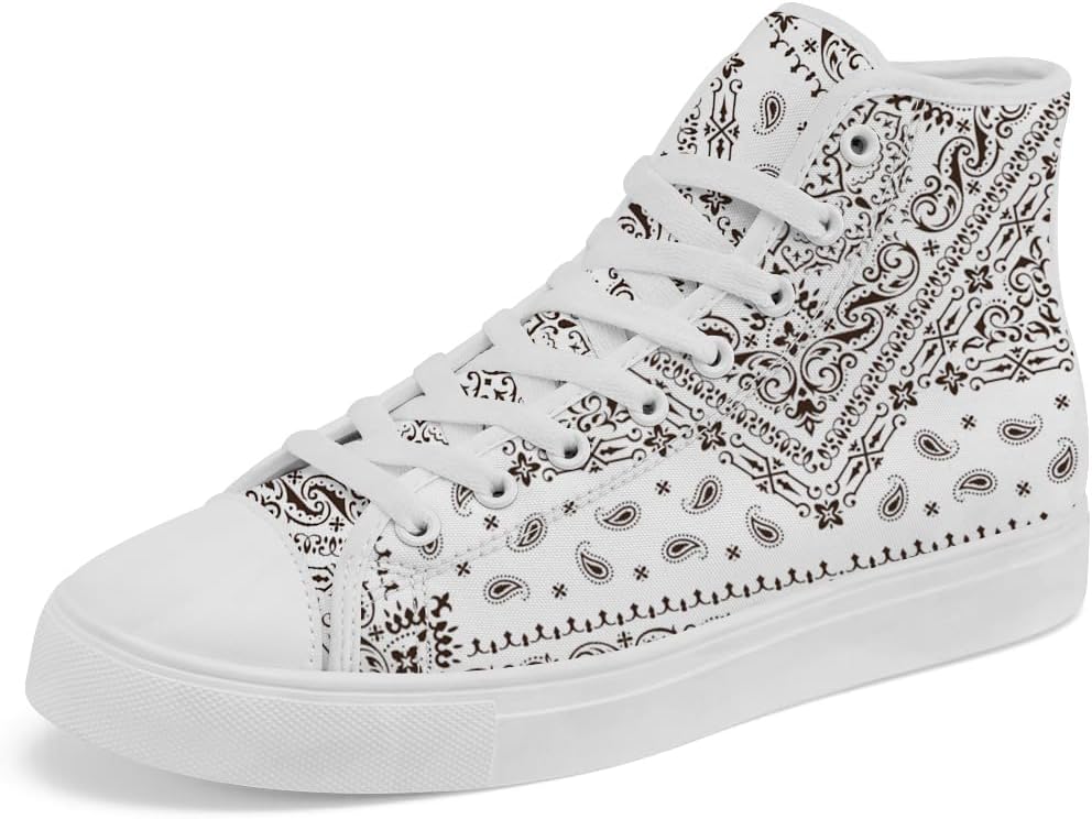 Кроссовки Chebing Paisley High Top Canvas для мужчин и женщин, белый
Кроссовки Chebing Paisley High Top Canvas для мужчин и женщин, белый