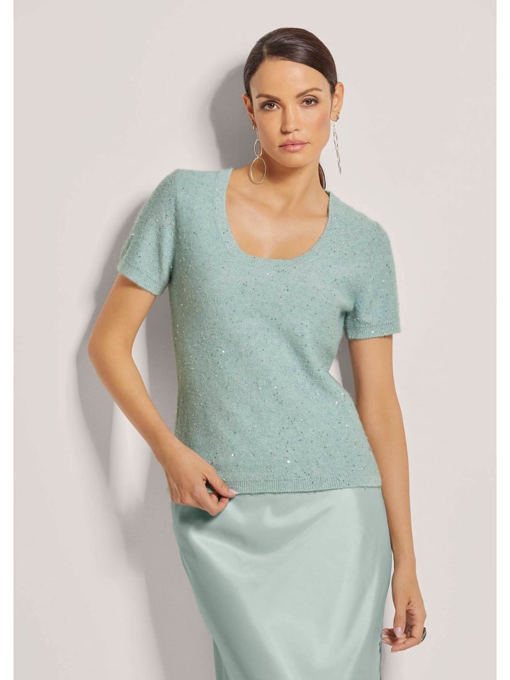 MADELEINE Свитер с короткими рукавами, украшенный пайетками, светло-зеленого/серебристого цвета
MADELEINE Свитер с короткими рукавами, украшенный пайетками, светло-зеленого/серебристого цвета