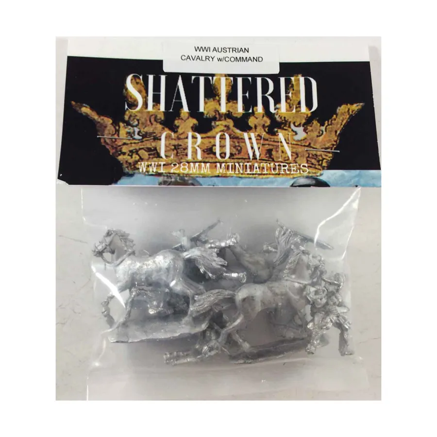 Австрийская кавалерия с командованием, WWI Shattered Crown Miniatures - Austrian (28mm) 
Австрийская кавалерия с командованием, WWI Shattered Crown Miniatures - Austrian (28mm)