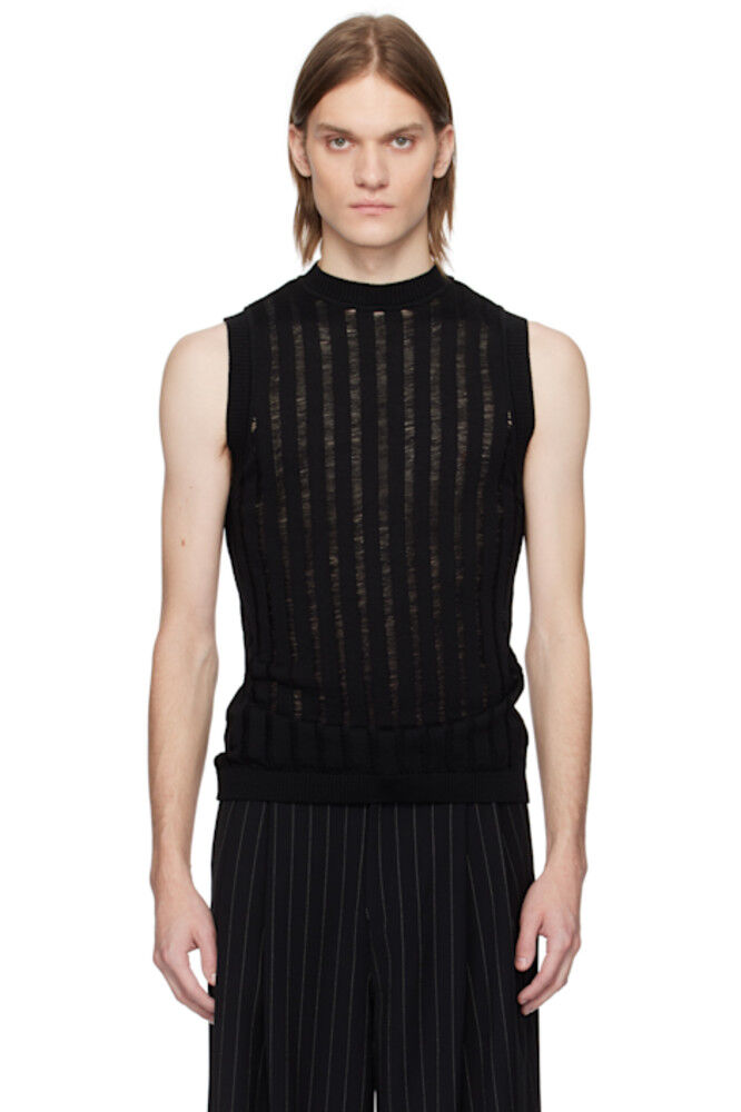 Черная ребристая майка без рукавов с застежкой-лестницей LGN Louis Gabriel Nouchi
Черная ребристая майка без рукавов с застежкой-лестницей LGN Louis Gabriel Nouchi