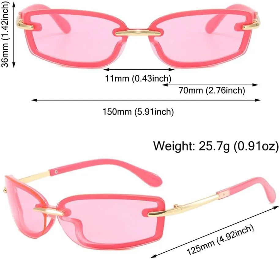 Модные солнцезащитные очки без оправы конфетных цветов с защитой от УФ-излучения, женские солнцезащитные очки с металлическими дужками, модель Y2K KTUCN, 4
Модные солнцезащитные очки без оправы конфетных цветов с защитой от УФ-излучения, женские солнцезащитные очки с металлическими дужками, модель Y2K KTUCN, 4