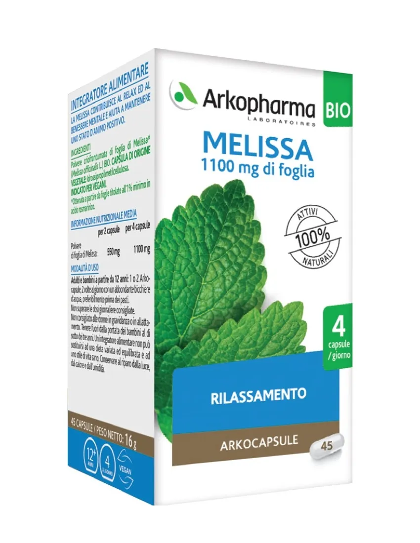 Arkopharma Melissa Bio 45 капсул Добавка для сна
Arkopharma Melissa Bio 45 капсул Добавка для сна