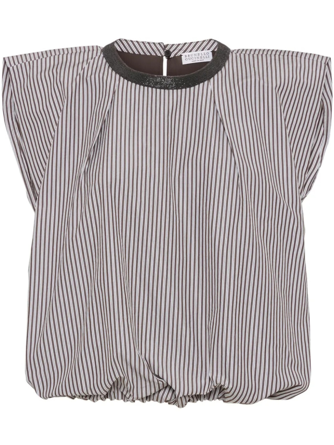 Полосатый топ-пуф Brunello Cucinelli, коричневый
Полосатый топ-пуф Brunello Cucinelli, коричневый