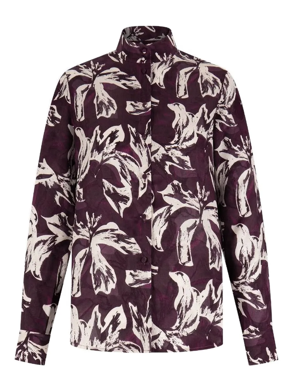 Рубашка с цветочным принтом на пуговицах Shanghai Tang, коричневый
Рубашка с цветочным принтом на пуговицах Shanghai Tang, коричневый