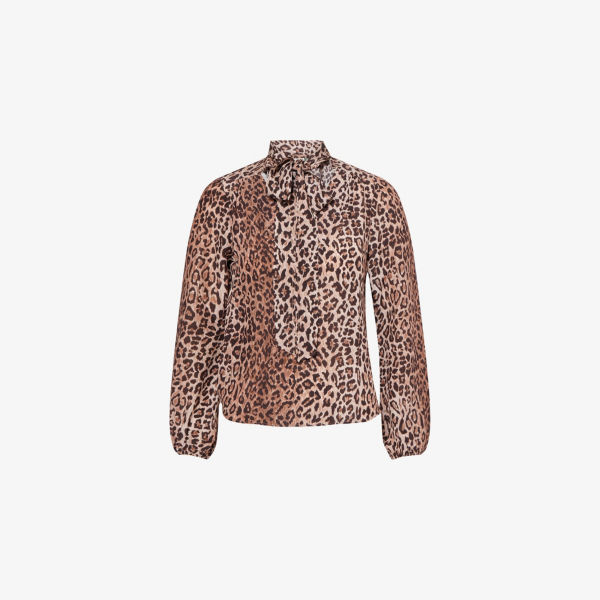 Блузка шелковая Rixo Moss Leopard, леопардовый
Блузка шелковая Rixo Moss Leopard, леопардовый