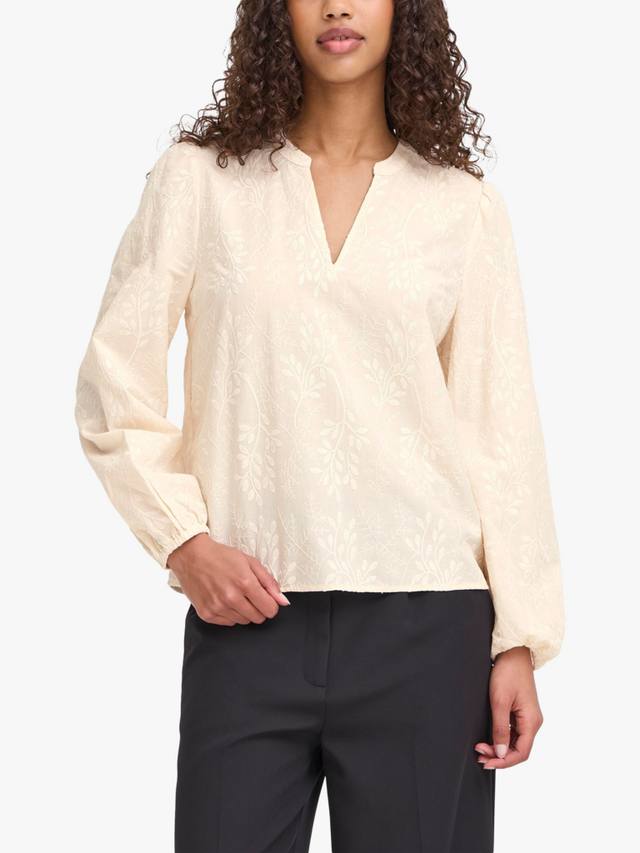 Хлопковая блузка Gariva с длинными рукавами и V-образным вырезом ICHI
Хлопковая блузка Gariva с длинными рукавами и V-образным вырезом ICHI