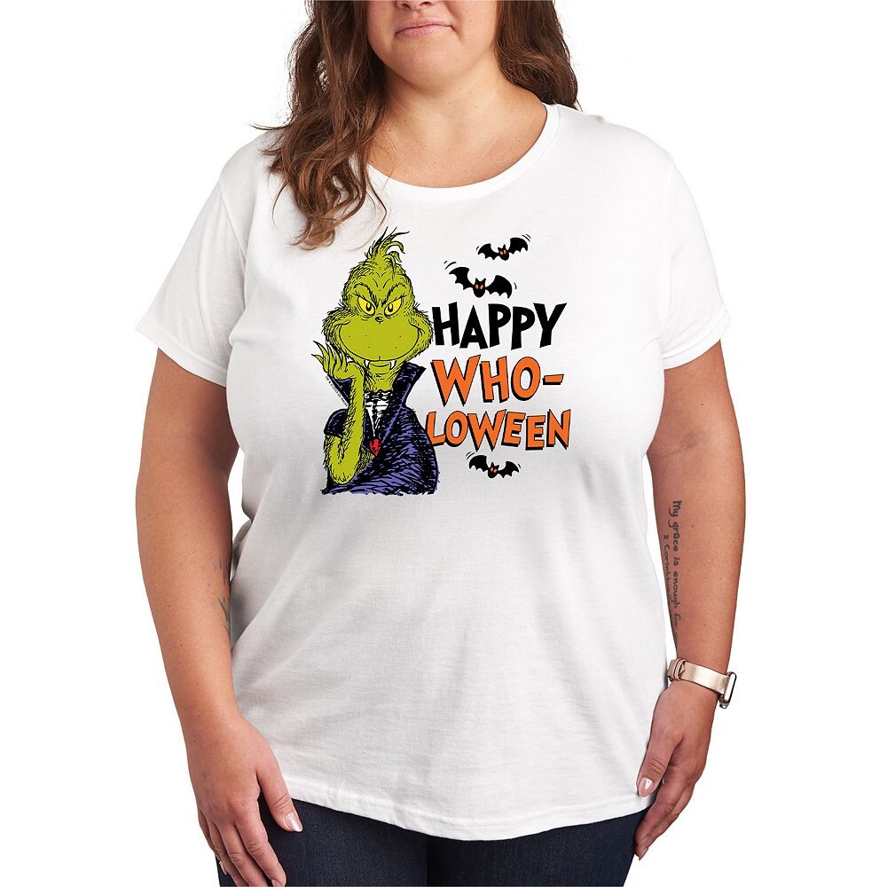 Футболка больших размеров с рисунком Dr. Seuss Grinch Happy Who-Loween Licensed Character, белый
Футболка больших размеров с рисунком Dr. Seuss Grinch Happy Who-Loween Licensed Character, белый