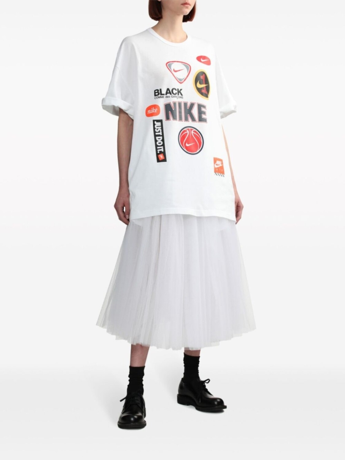 Black Comme Des Garçons юбка миди из тюля, белый
Black Comme Des Garçons юбка миди из тюля, белый