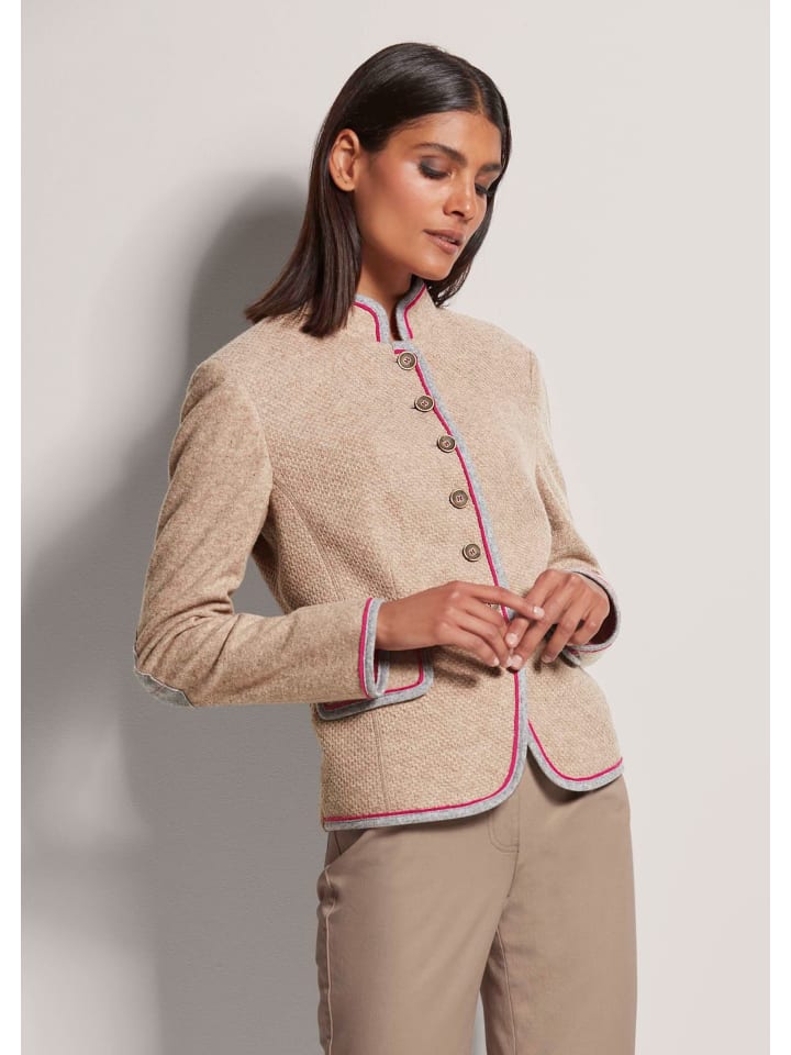 MADELEINE Короткий шерстяной блейзер цвета таупе/малиновый
MADELEINE Короткий шерстяной блейзер цвета таупе/малиновый