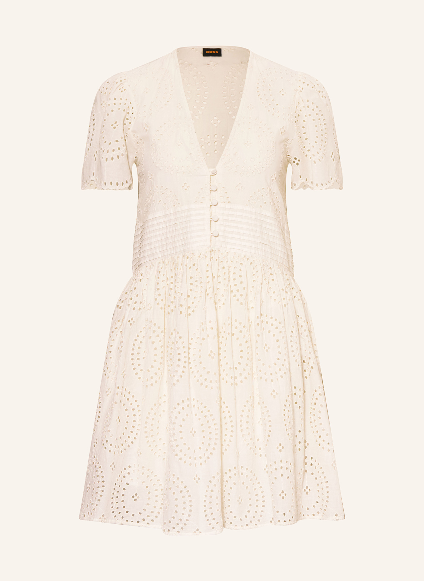 Платье Деброди из ажурного кружева Boss, бежевый
Платье Деброди из ажурного кружева Boss, бежевый