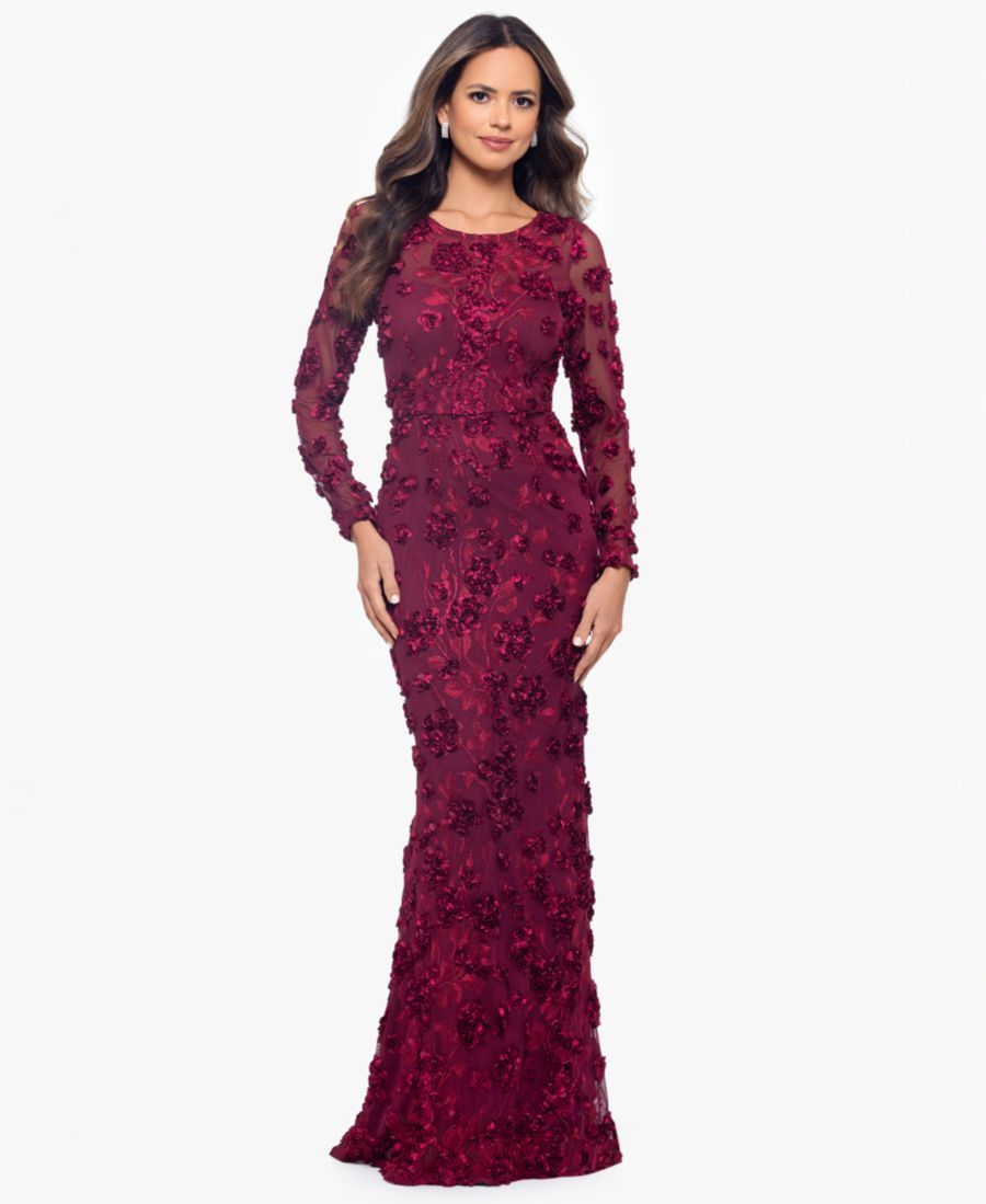 Платье-платье с круглым вырезом и объемным цветочным узором, укороченное XSCAPE, Garnet
Платье-платье с круглым вырезом и объемным цветочным узором, укороченное XSCAPE, Garnet