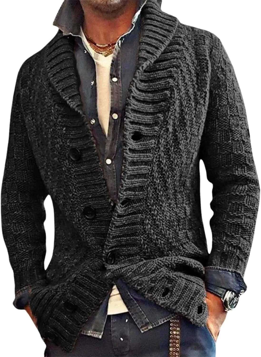 Кардиган для мужчин с длинным рукавом и воротником шаль Scapodo
Кардиган для мужчин с длинным рукавом и воротником шаль Scapodo