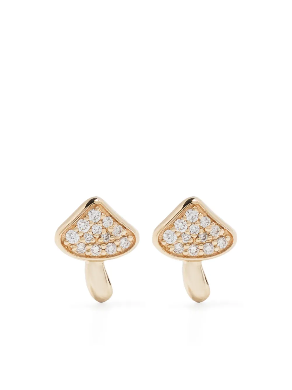 Серьга-гвоздик Mushroom из желтого золота с бриллиантами Sydney Evan, золотой 
Серьга-гвоздик Mushroom из желтого золота с бриллиантами Sydney Evan, золотой