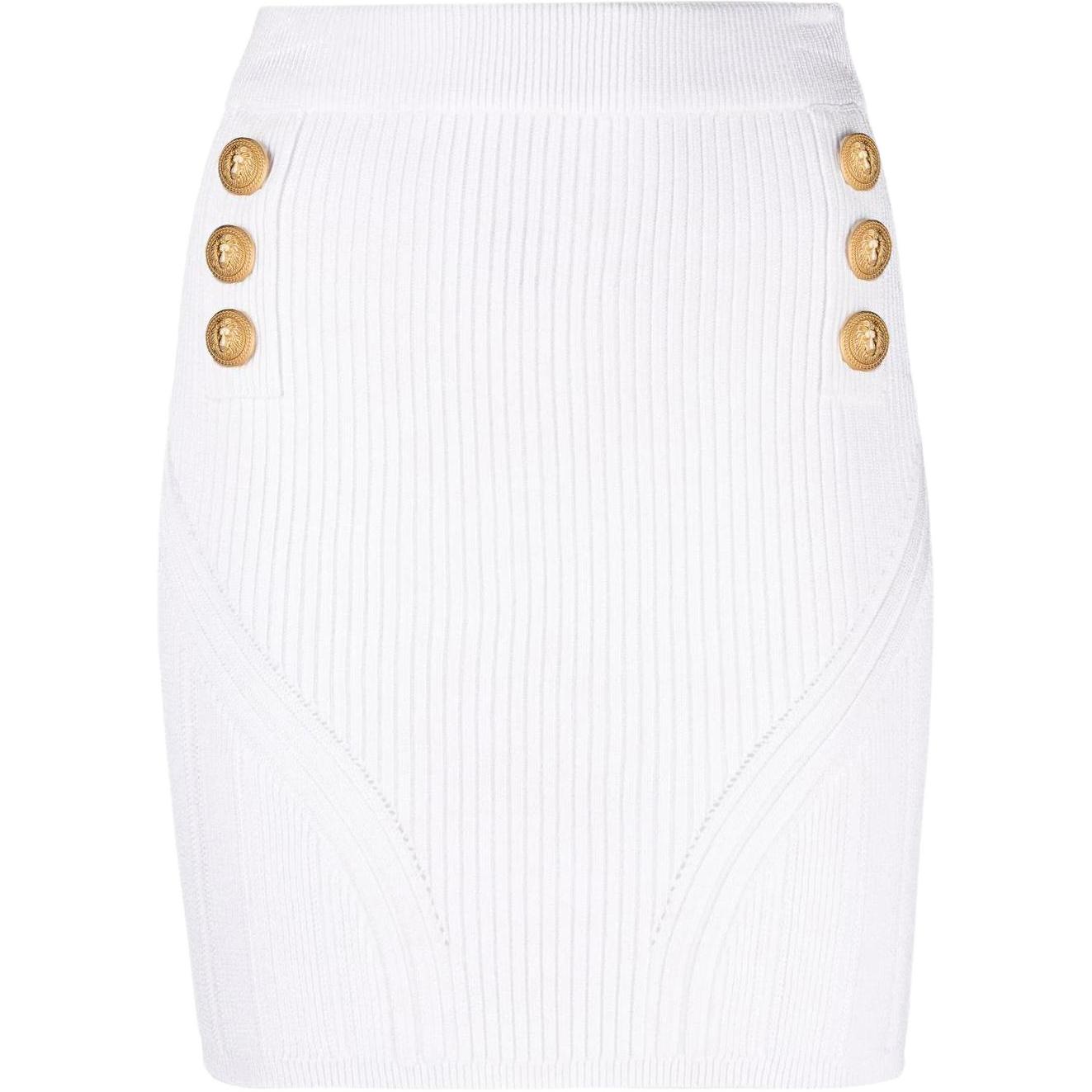 Повседневная короткая юбка женская белая BALMAIN 
Повседневная короткая юбка женская белая BALMAIN