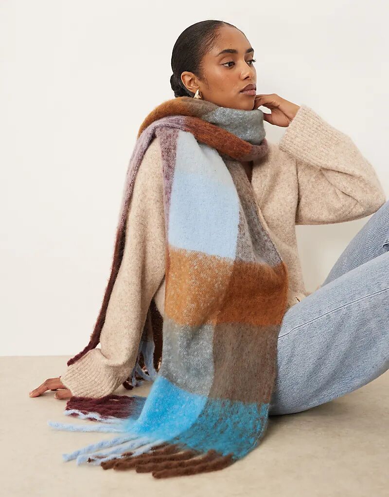 Тканый шарф с кисточками ASOS DESIGN, сине-коричневый клетчатый узор
Тканый шарф с кисточками ASOS DESIGN, сине-коричневый клетчатый узор