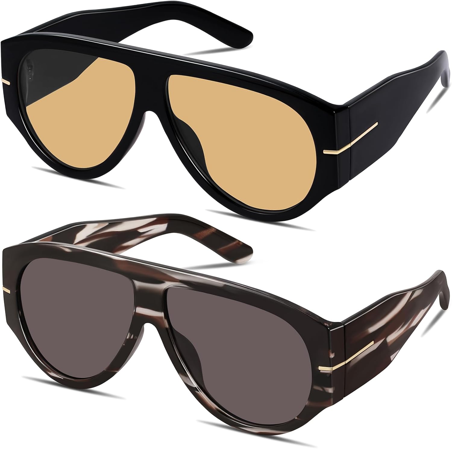 Солнцезащитные очки GRFISIA Oversized Retro Aviator для женщин и мужчин в стиле 70-х с толстой оправой, винтажный стиль, защита от УФ-излучения, N=black/Champagne+dark Havana/ Light Gray
Солнцезащитные очки GRFISIA Oversized Retro Aviator для женщин и мужчин в стиле 70-х с толстой оправой, винтажный стиль, защита от УФ-излучения, N=black/Champagne+dark Havana/ Light Gray