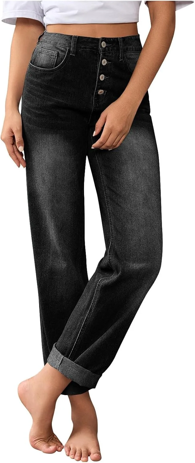 Брюки-джинсы Baggy Wide Leg для женщин, прямые, свободные, эластичные, с высокой посадкой, в стиле Y2K, с карманами
Брюки-джинсы Baggy Wide Leg для женщин, прямые, свободные, эластичные, с высокой посадкой, в стиле Y2K, с карманами