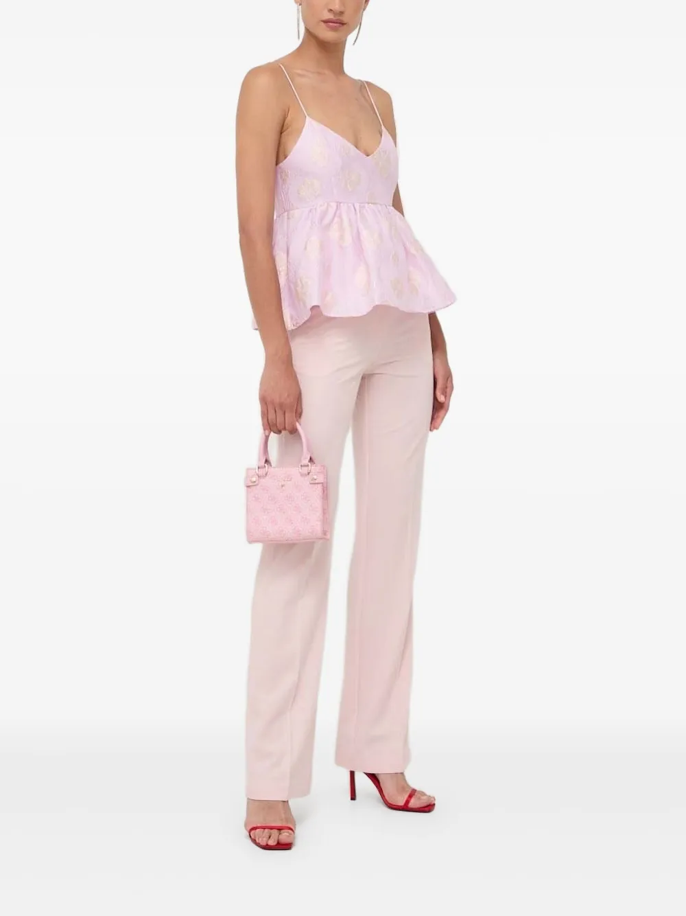 Топ с баской и цветочным принтом Custommade, розовый
Топ с баской и цветочным принтом Custommade, розовый