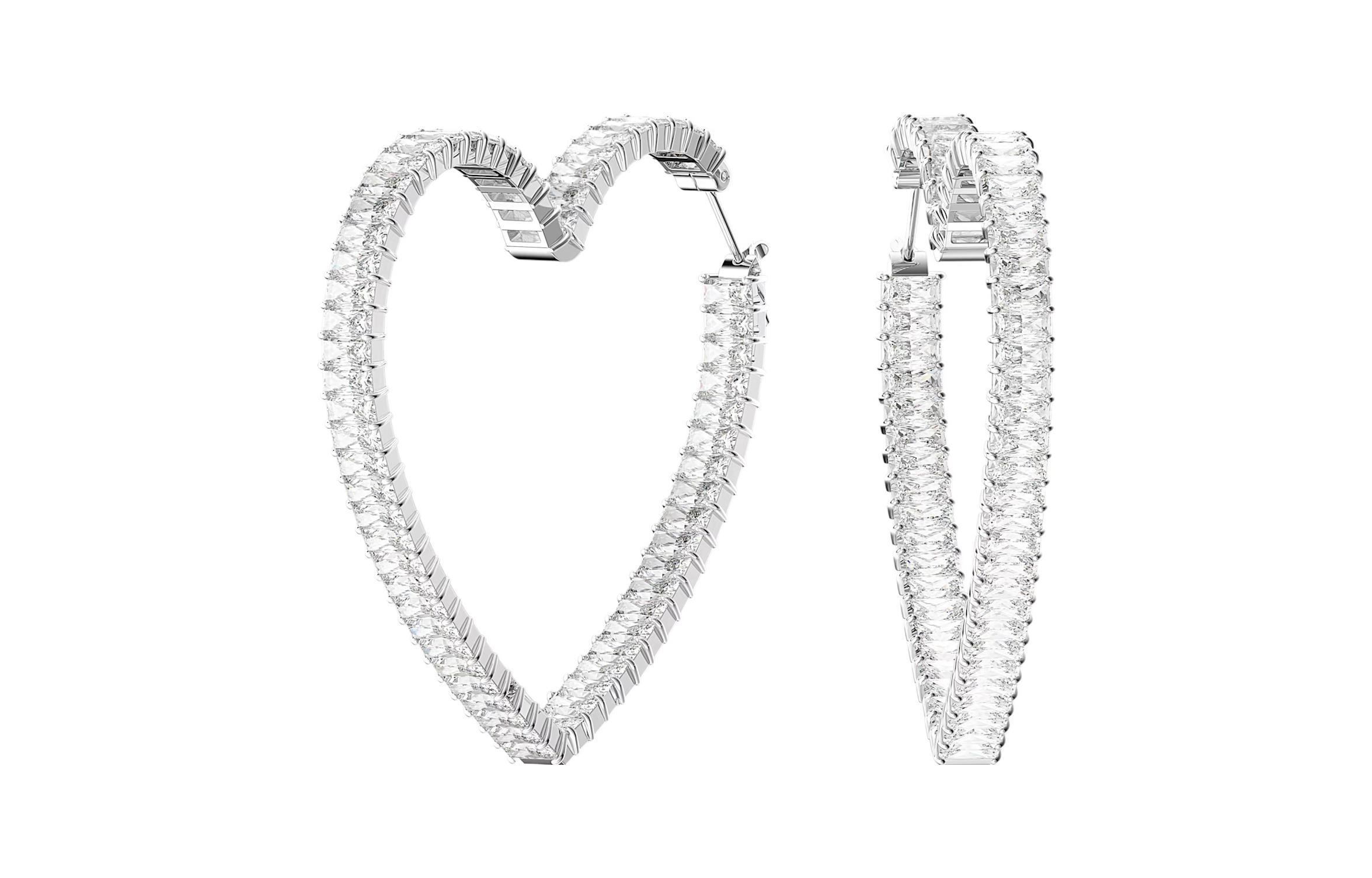 Матричные серьги-кольца Heart-hoop Swarovski, серебро
Матричные серьги-кольца Heart-hoop Swarovski, серебро