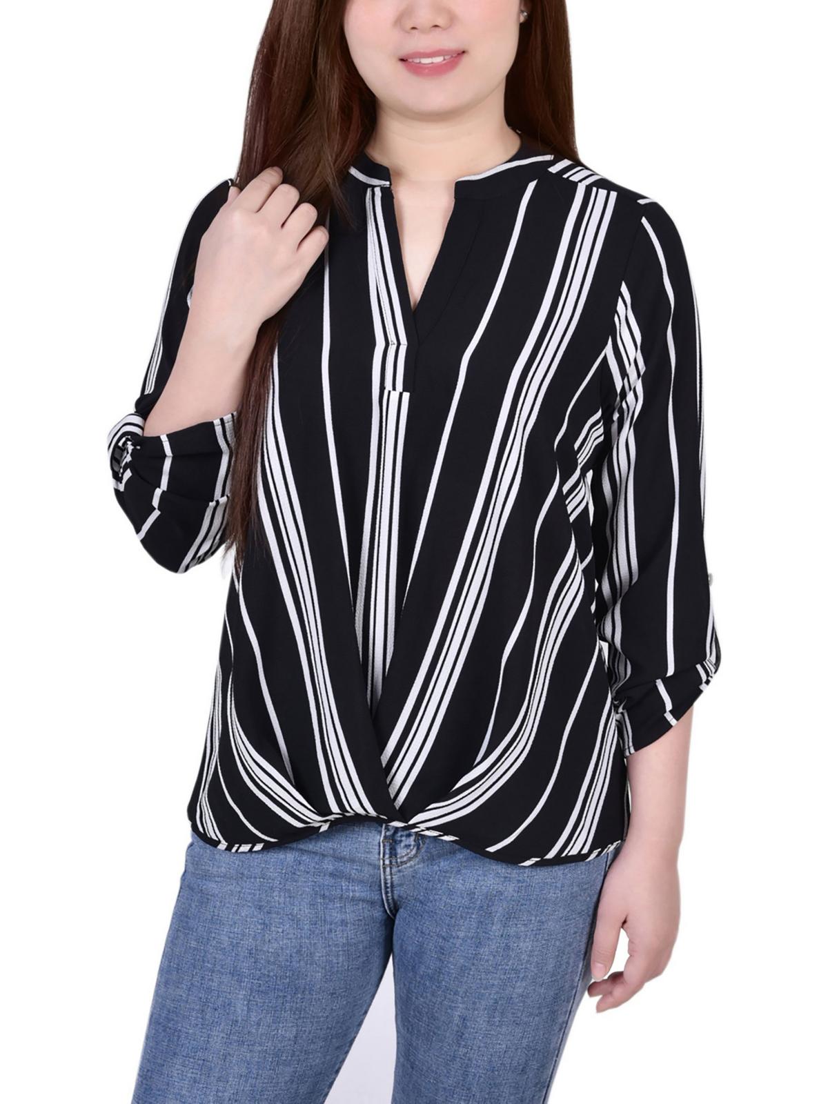 Женская блузка Petites Surplice Printed NY Collection, цвет black/white stripe
Женская блузка Petites Surplice Printed NY Collection, цвет black/white stripe