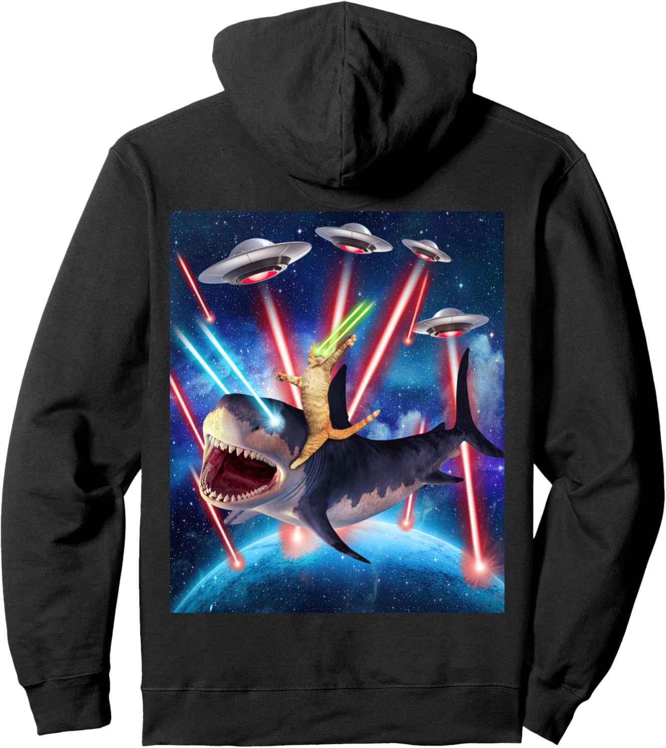 Толстовка с забавным изображением кота в костюме космической кошки верхом на акуле, с лазерными глазами и НЛО Space Cat Shark Ufo Funny Kitty Cat Lover, черный
Толстовка с забавным изображением кота в костюме космической кошки верхом на акуле, с лазерными глазами и НЛО Space Cat Shark Ufo Funny Kitty Cat Lover, черный