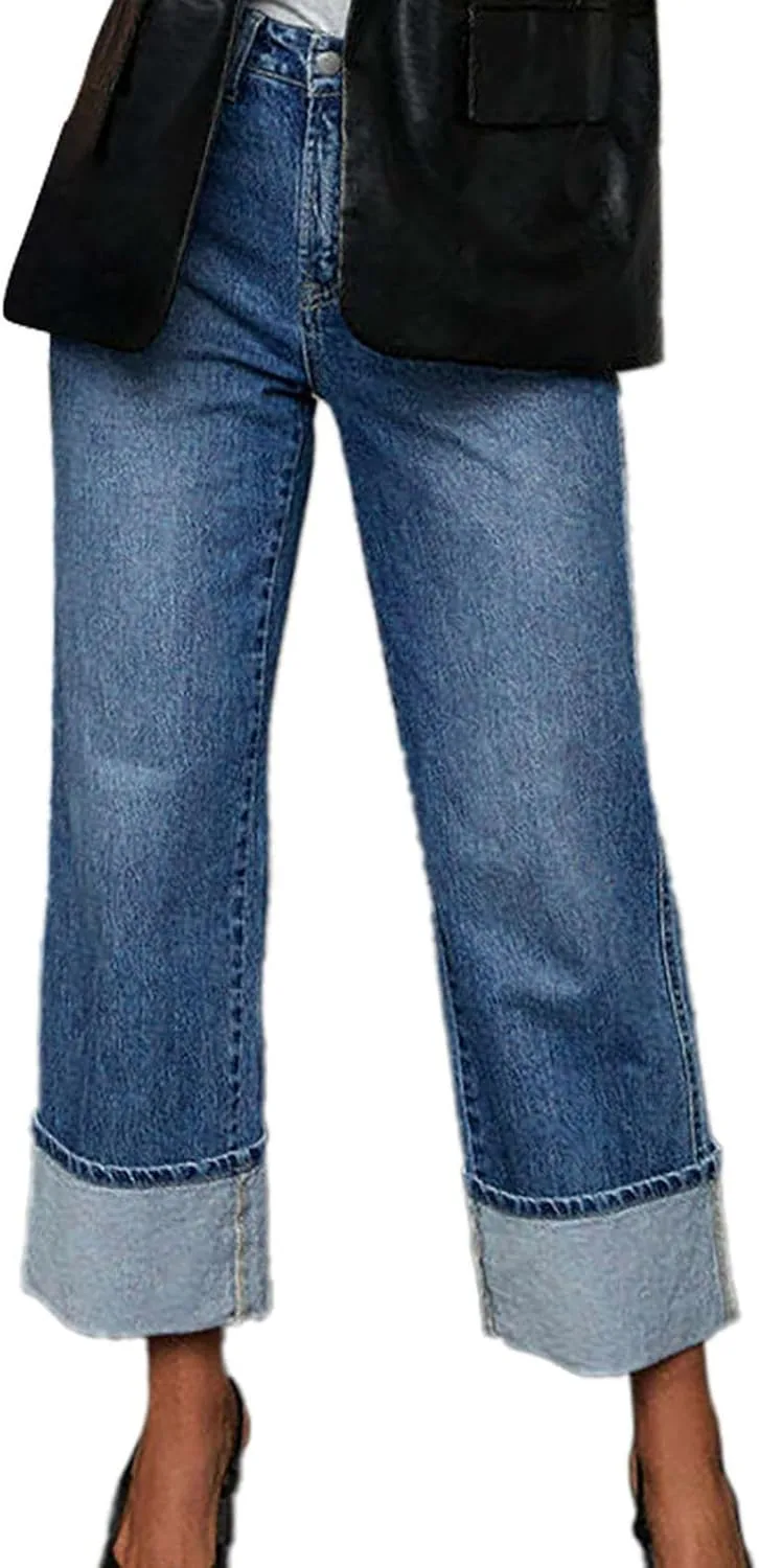 Женские джинсы baggy с высокой посадкой и прямым кроем BKmyth
Женские джинсы baggy с высокой посадкой и прямым кроем BKmyth