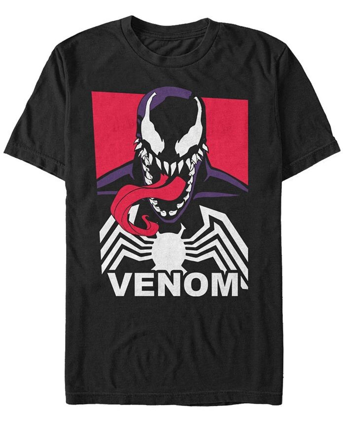 Мужская футболка с коротким рукавом с трехцветным логотипом Marvel Comics Collection Venom Fifth Sun, черный