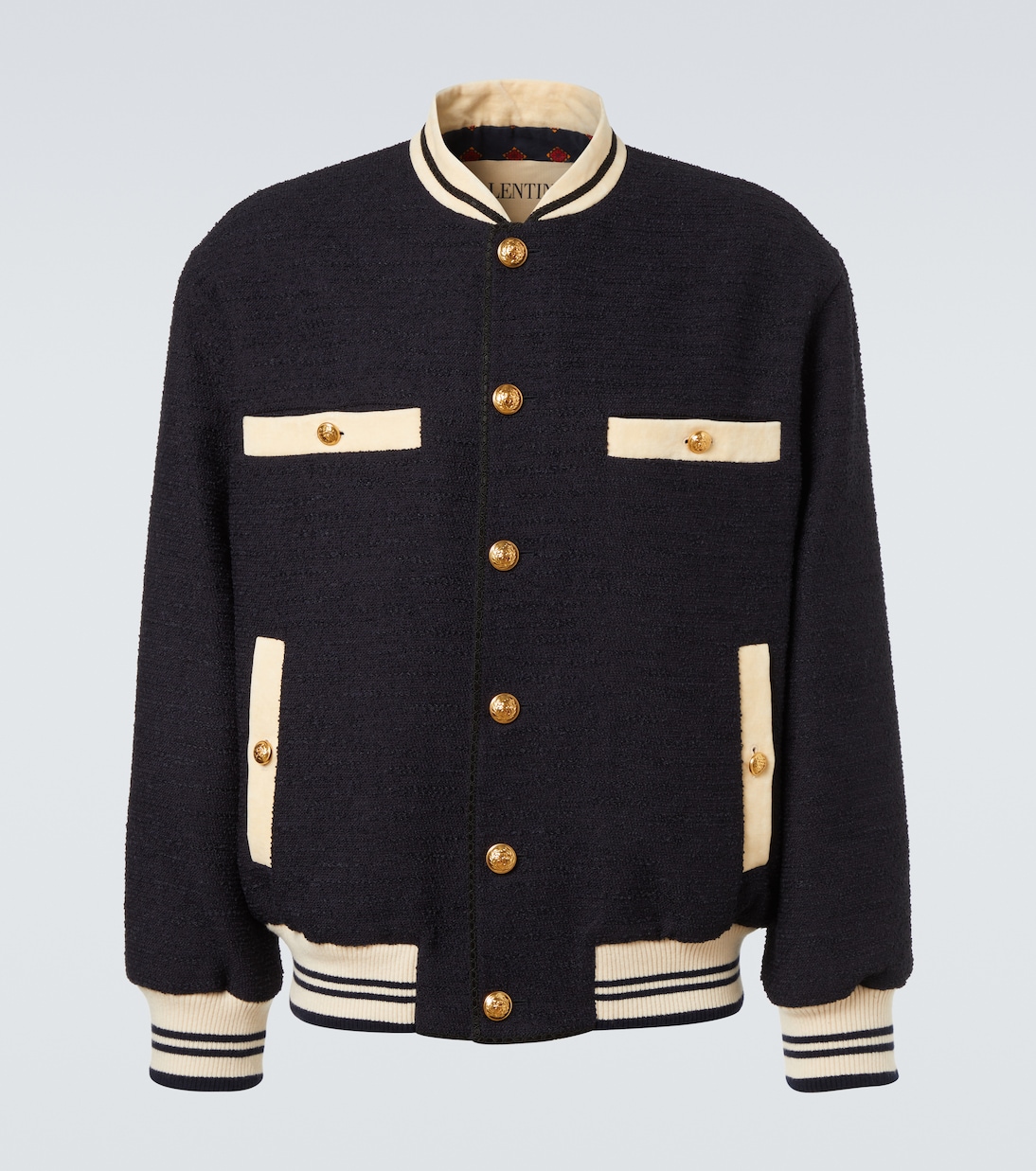 Куртка-бомбер из твида Valentino, темно-синий
Куртка-бомбер из твида Valentino, темно-синий