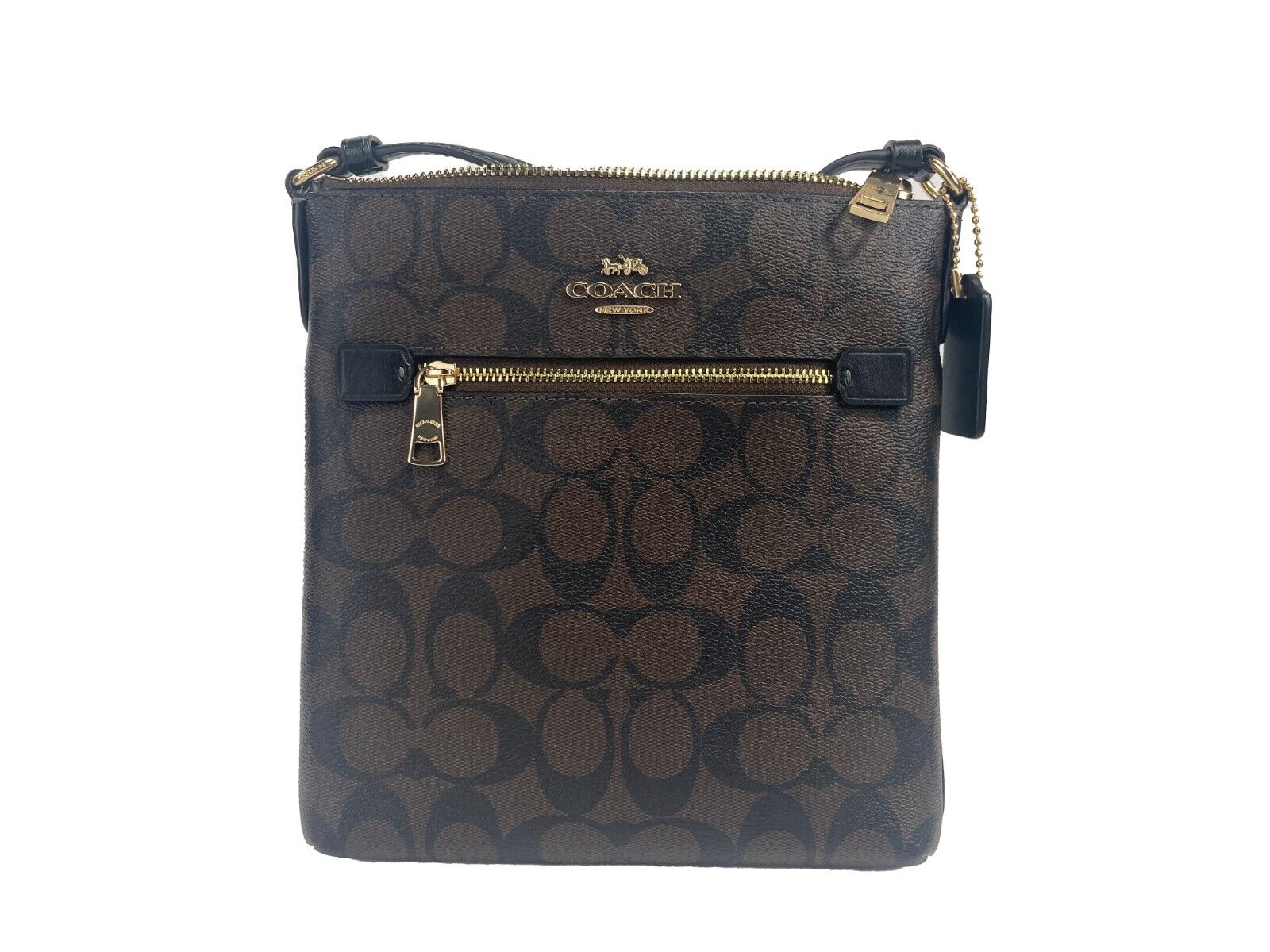 Сумка-переноска Rowan Mini из кожи Crossgrain File из коричневого и черного цветов CF340 Coach
Сумка-переноска Rowan Mini из кожи Crossgrain File из коричневого и черного цветов CF340 Coach
