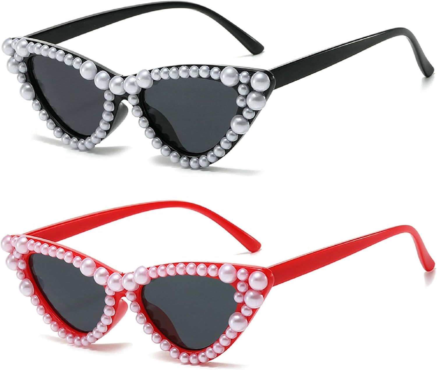 Женские солнцезащитные очки с жемчугом, роскошные, винтажные, модные, для вечеринок и фестивалей, в стиле «кошачий глаз», с блестками, защита от ультрафиолета UV400 mincl, 2pcs-black&red
Женские солнцезащитные очки с жемчугом, роскошные, винтажные, модные, для вечеринок и фестивалей, в стиле «кошачий глаз», с блестками, защита от ультрафиолета UV400 mincl, 2pcs-black&red