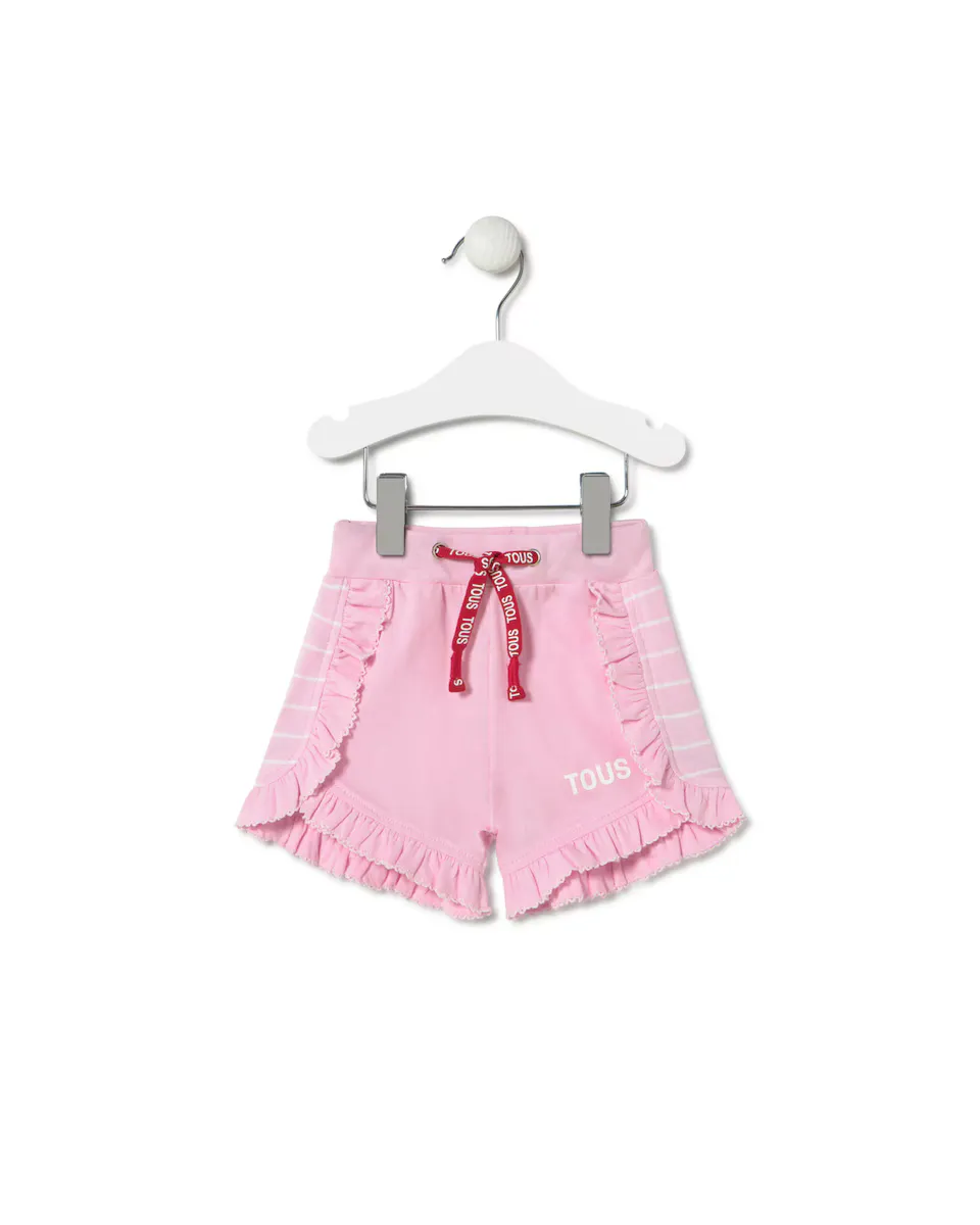 Хлопковые шорты для девочек с оборками и логотипом снизу Tous, розовый
Хлопковые шорты для девочек с оборками и логотипом снизу Tous, розовый