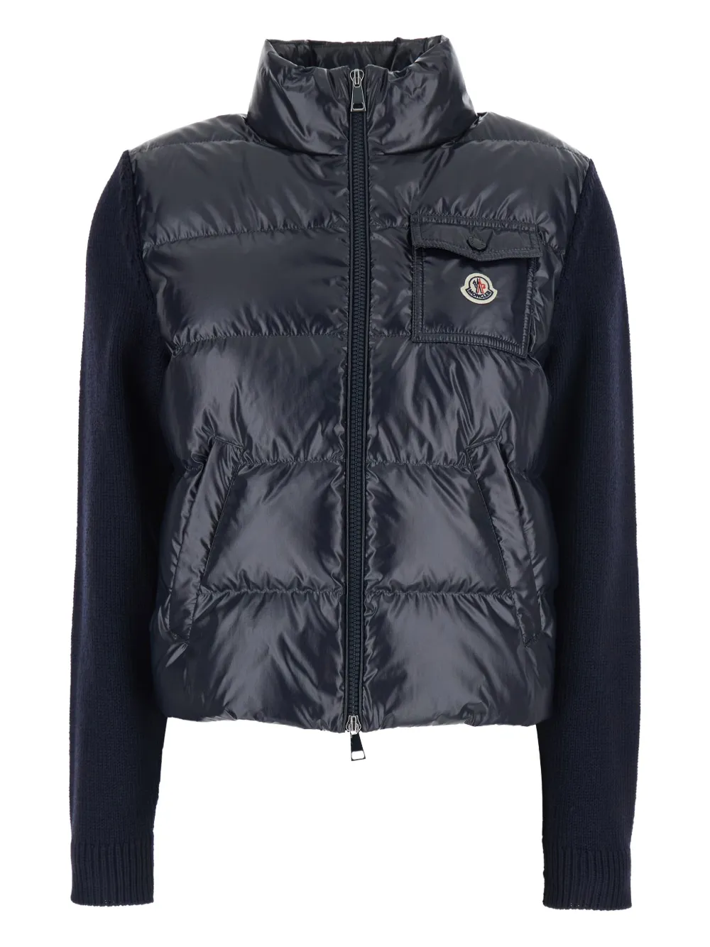 Стеганый вязаный трикотаж Moncler, синий
Стеганый вязаный трикотаж Moncler, синий