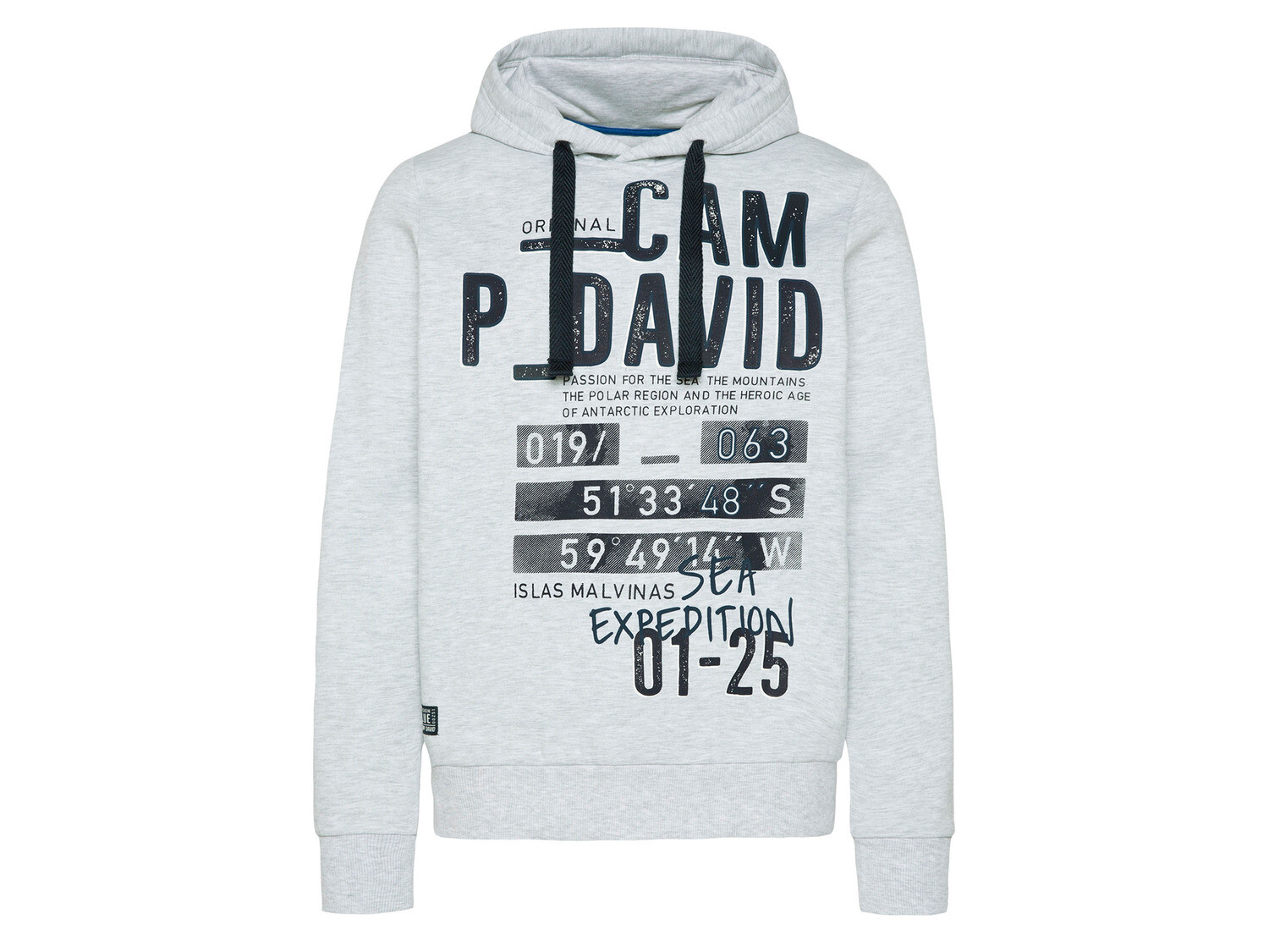 Мужская толстовка Camp David с принтом, белый меланж
Мужская толстовка Camp David с принтом, белый меланж